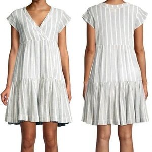 Roberta Roller Rabbit Saanvi Stripe Empire Waist A Line Cotton Dress Blue